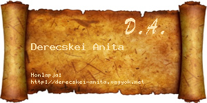 Derecskei Anita névjegykártya